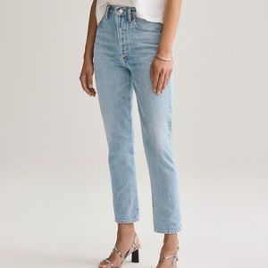 NWT! AGOLDE Riley High Rise Straight Crop Renewal